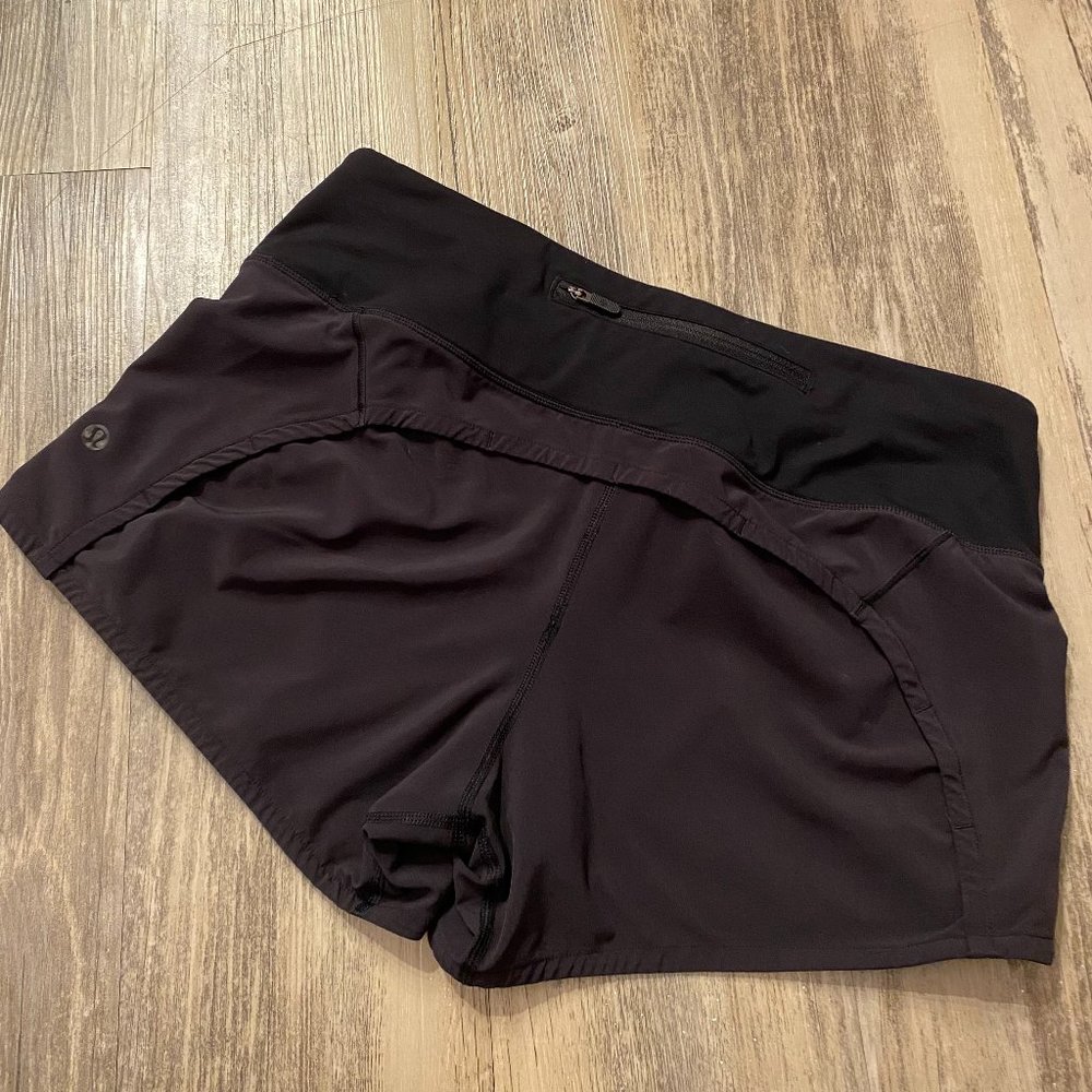 Black Lululemon Speed Up Short